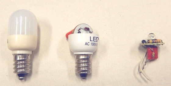 直流 交流観察器 Ledをac 100vで点灯 100vはコンデンサのリアクタンスで電流制限 直流は四路スイッチで切り替え 階段室照明 上の階下の階
